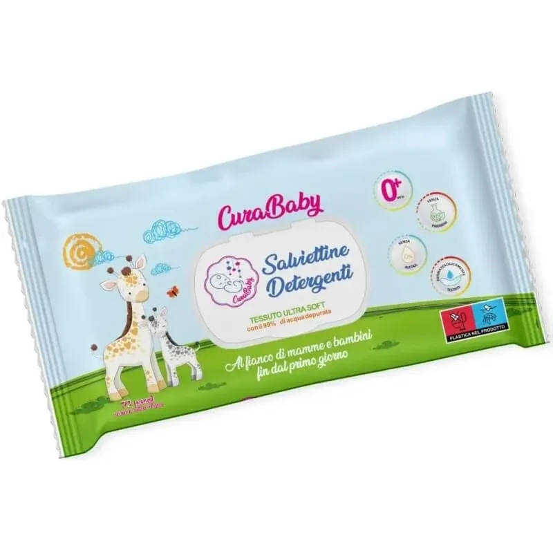 Cura Farma Curababy – 72 de șervețele demachiante pentru copii și nou-născuți — preț și oferte