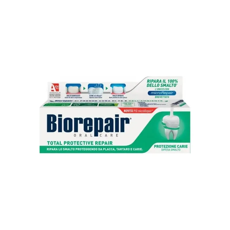 Biorepair oral cale - total protective repair - pastă de dinți pentru protecție împotriva cariilor și apărarea smalțului 60 ml — preț și oferte