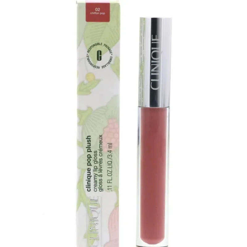 Clinique Pop Plush Creamy Lip Gloss nr. 02 Chiffon Pop — preț și oferte