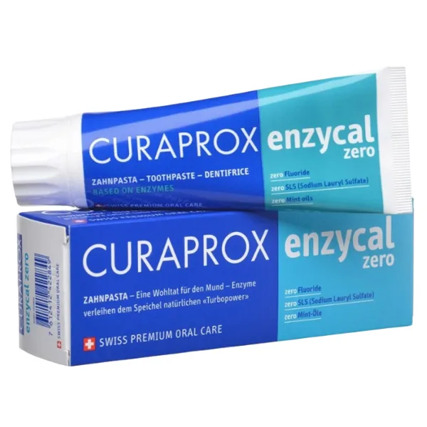 Pasta de dinti cu enzime si fara fluor EnzyCal Zero, Curaprox | 75 ml — preț și oferte