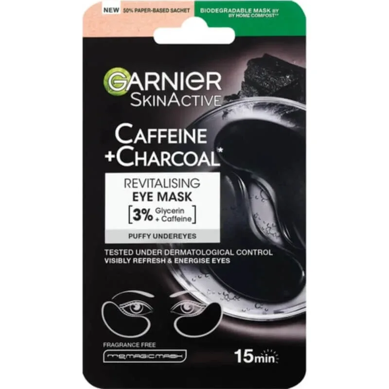 Garnier Skinactive Cofeină + Cărbune – 2 măști revitalizante pentru ochi — preț și oferte