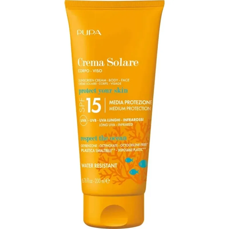 Pupa cremă de protecție solară SPF 15 pentru față și corp, protecție medie, 200 ml — preț și oferte
