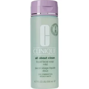 Clinique All About Clean, săpun lichid pentru față, formulă delicată – pentru tenul uscat până la normal, 200 ml