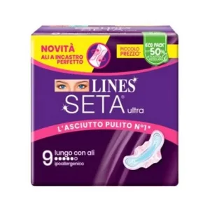Lines ultra-mătase – 9 tampoane lungi cu aripioare
