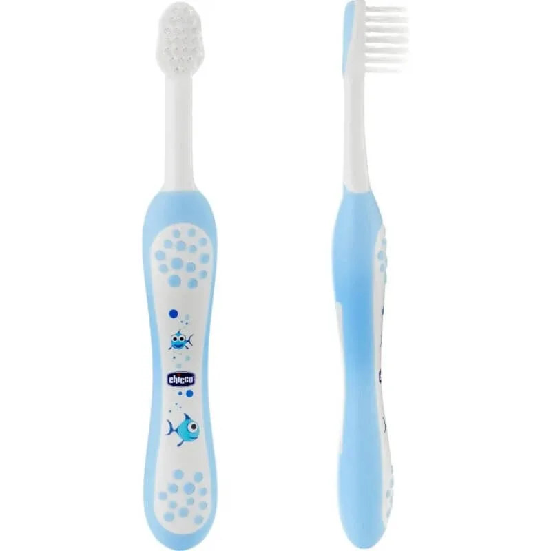 Set Chicco cu 2 periuțe de dinți pentru copii cu vârsta între 6 și 36 de luni — preț și oferte