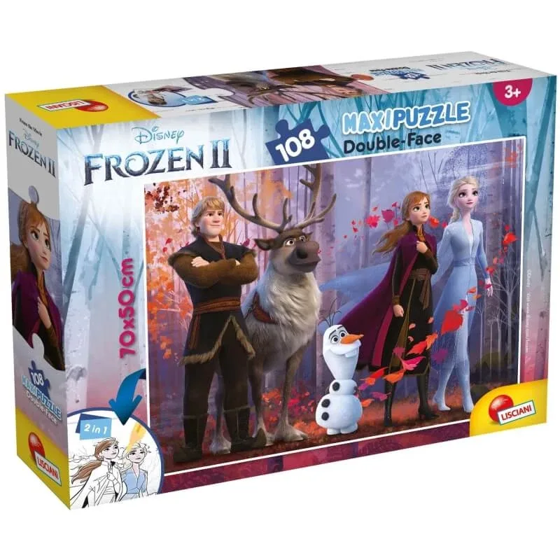 Lisciani Disney Frozen 2 – puzzle supermaxi cu două fețe, de 108 piese — preț și oferte