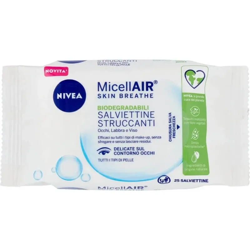 Nivea șervețele demachiante cu apă micelară, 25 de șervețele — preț și oferte