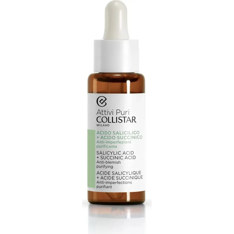Collistar Active Pure – tratament anti-imperfecțiuni cu acid salicilic și succinic, 30 ml — preț și oferte
