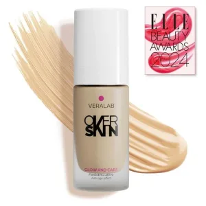 Veralab Overskin glow and care – fond de ten activ, luminos și hidratant nr. 4.5 brown sugar