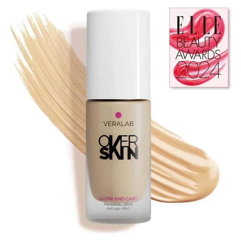 Veralab Overskin glow and care – fond de ten activ, luminos și hidratant nr. 4.5 brown sugar — preț și oferte