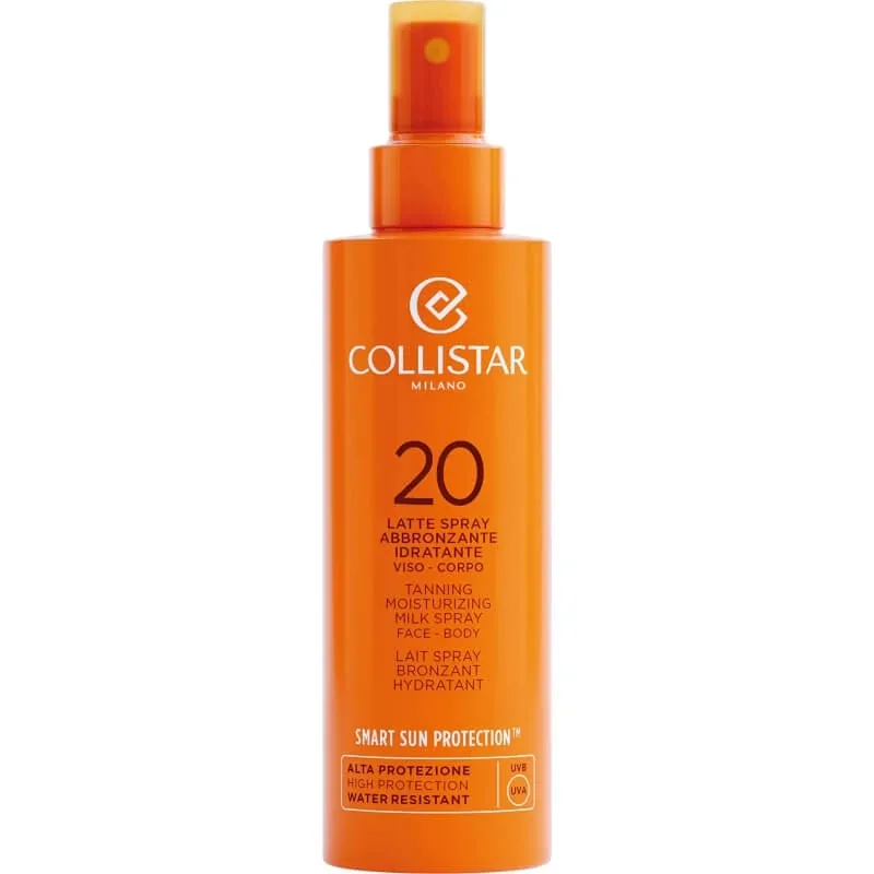 Collistar cremă solară SPF 20, spray cu textură de lapte, hidratantă pentru față și corp, protecție medie, 200 ml — preț și oferte