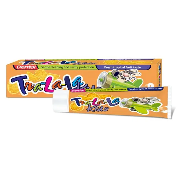 Pasta de dinti pentru copii cu aroma tropicala +3 ani, TRA-LA-LA, Rubella | 50 ml RUBELLA INFINITY — preț și oferte