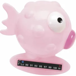 Chicco termometru pentru baie cu indicator de temperatură în formă de peștișor roz