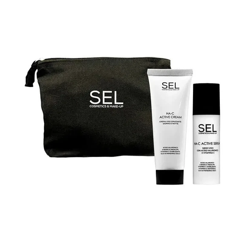 Set de îngrijire a tenului cu efect hidratant – ha-c active cream 50 ml + ha-c active serum 30 ml + trusă — preț și oferte