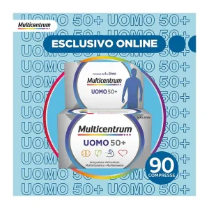 Multicentrum pentru bărbați peste 50 de ani – supliment alimentar cu vitamine și minerale, 3 flacoane a câte 30 de comprimate