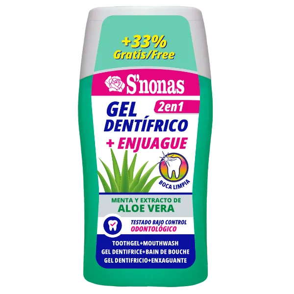 Pasta de dinti si apa de gura 2 in 1 S Nonas Aloe Vera, Arom | 100 ml AROM SPANIA INFINITY — preț și oferte