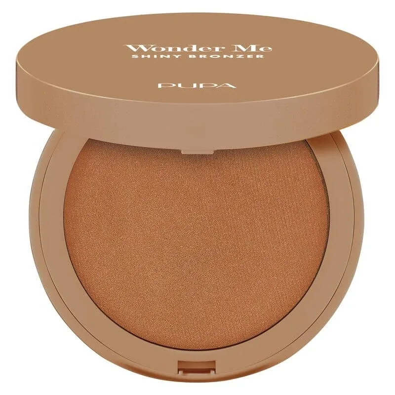 Pupa Wonder Me Shiny Bronzer – pudră bronzantă luminoasă nr. 004, nuanță închisă și caldă — preț și oferte
