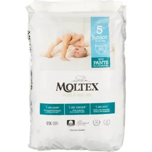 Moltex 20 de scutece tip chiloți, mărimea 5 junior (9-14 kg)