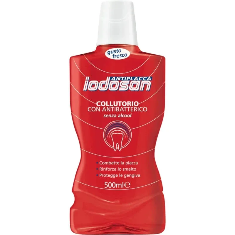Iodosan anti-placă dentară – apă de gură antibacteriană 500 ml — preț și oferte