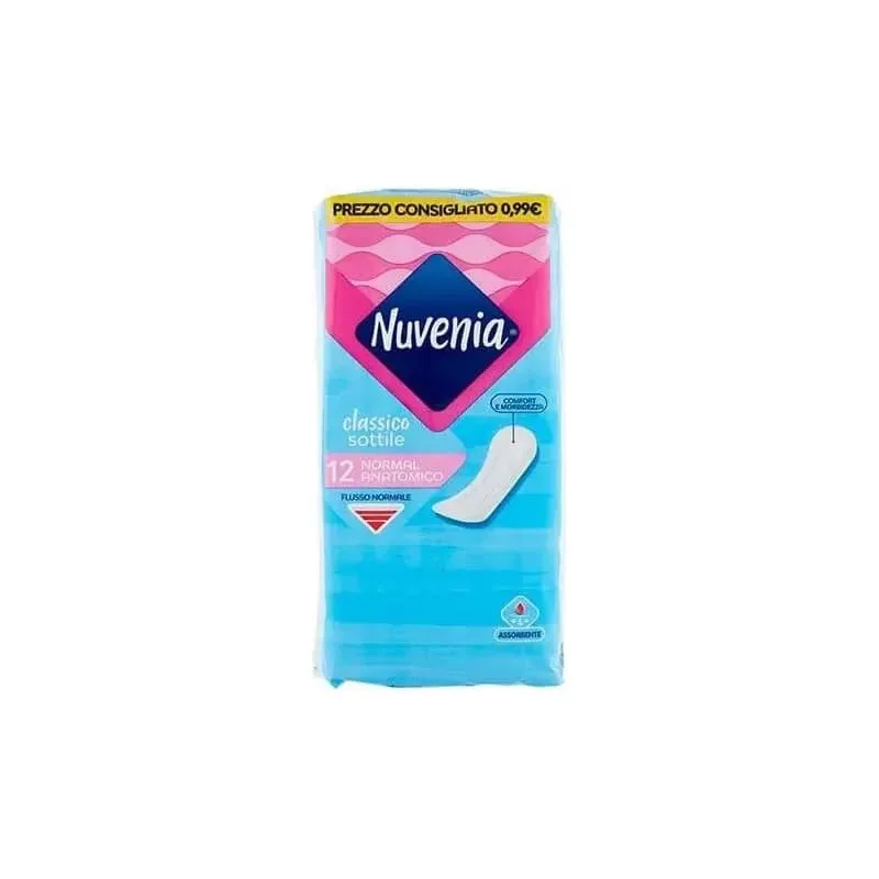 Nuvenia clasic subțire – 12 tampoane anatomice normale — preț și oferte