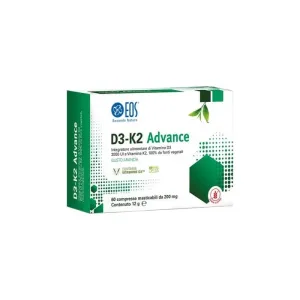 D3-k2 Advance 60 comprimate masticabile – supliment alimentar cu vitamine și minerale