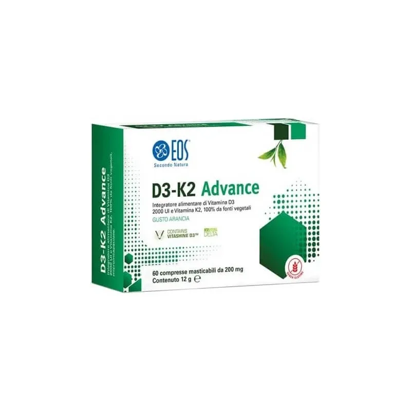D3-k2 Advance 60 comprimate masticabile – supliment alimentar cu vitamine și minerale — preț și oferte