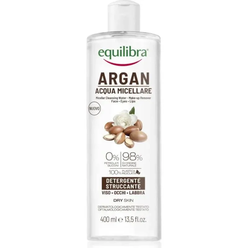 Equilibra argan – apă micelară pentru față, ochi și buze, 400 ml — preț și oferte