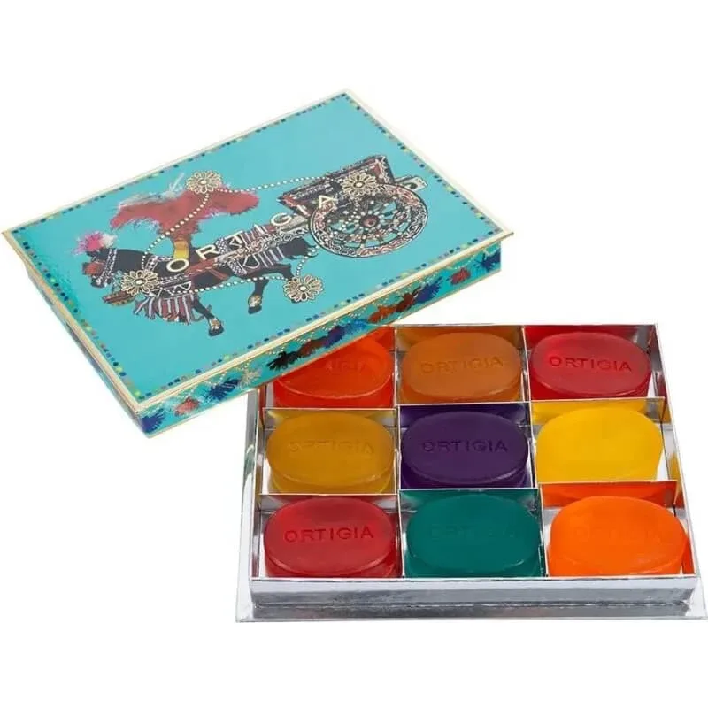Ortigia Set cadou cu 9 săpunuri asortate de 40 g – turcoaz — preț și oferte