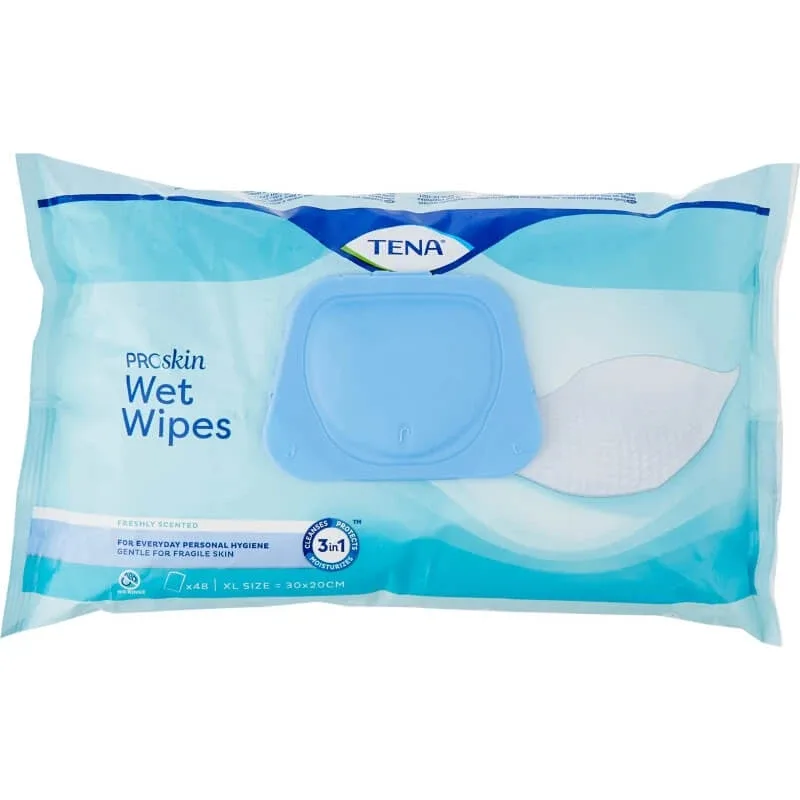 Tena Wet Wipe 3 în 1 – 48 de șervețele umede — preț și oferte