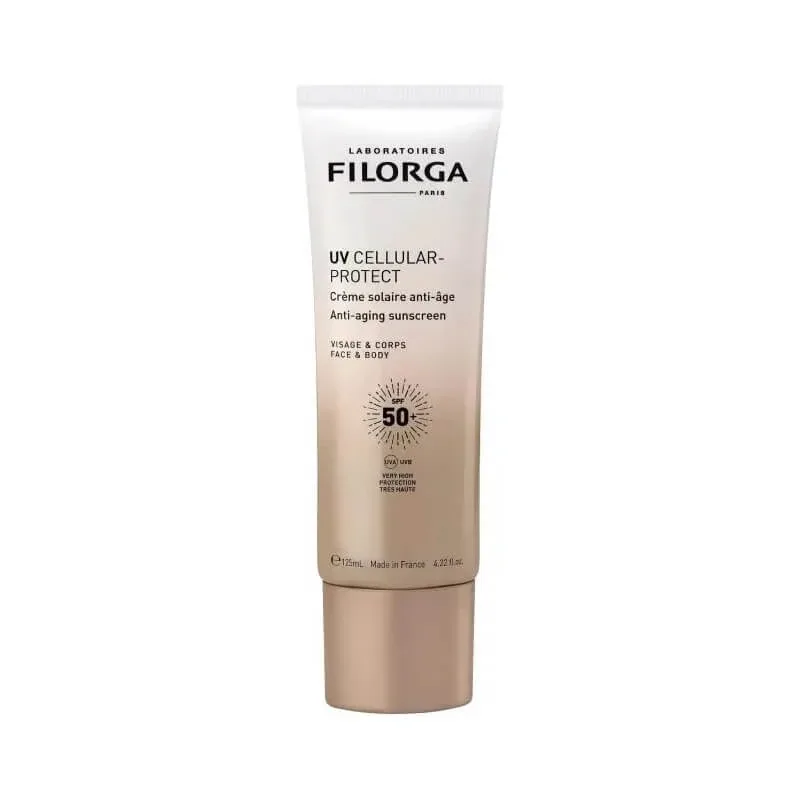 Filorga cremă de protecție solară SPF 50+ pentru față și corp, UV Cellular Protect, anti-îmbătrânire, protecție foarte ridicată, 125 ml — preț și oferte