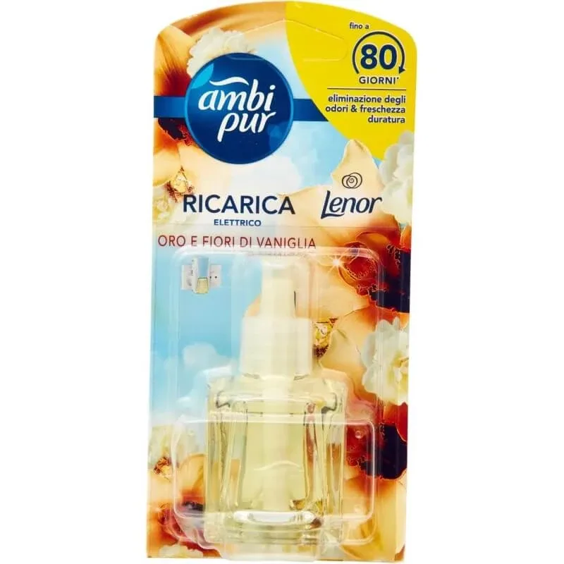 Ambi pur Ricarica – difuzor electric Lenor „Aur și flori de vanilie” — preț și oferte