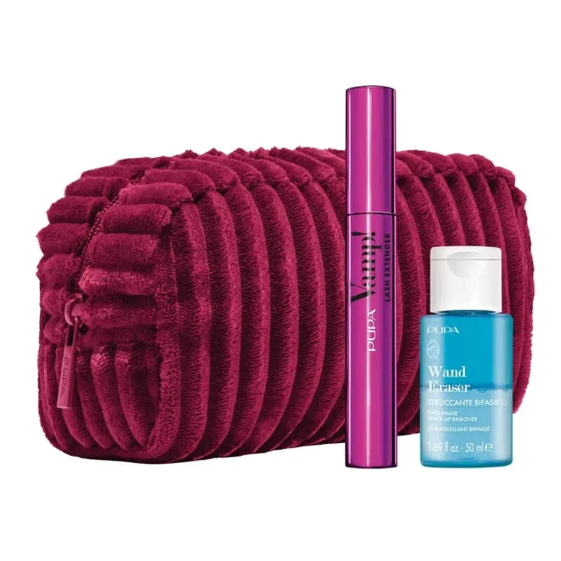 Set Pupa „Sguardo - Vamp!”: rimel pentru alungirea genelor + aplicator „Wand Eraser” și demachiant bifazic 50 ml — preț și oferte