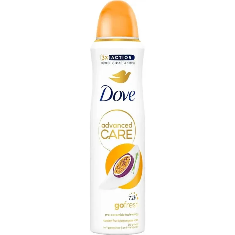 Dove Advanced Care cu aromă de fructul pasiunii și lemongrass – deodorant spray 150 ml — preț și oferte