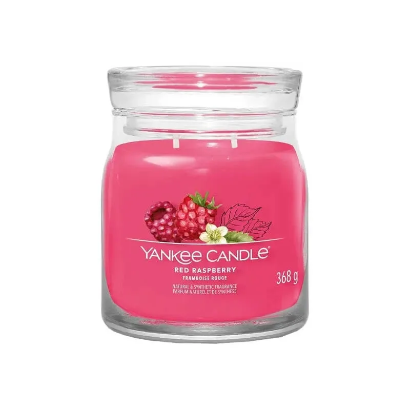 Yankee Candle Red Raspberry – lumânare parfumată din gama Signature, dimensiune medie, 368 g — preț și oferte