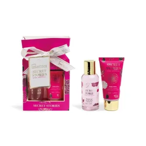 Idc Institute – Set parfumat „Secret Stories” ediția trandafir – gel de duș 50 ml + loțiune de corp 30 ml