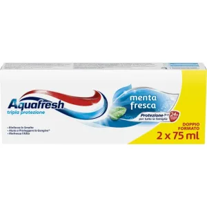 Aquafresh Pastă de dinți cu triplă protecție și aromă de mentă proaspătă 2x75 ml