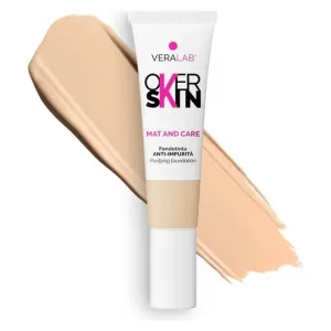 Veralab Overskin mat and care – fond de ten anti-imperfecțiuni nr. 3.5 light honey