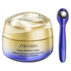 Shiseido Vital Perfection – Cremă avansată pentru ochi cu efect de ridicare și fermitate – cremă pentru conturul ochilor cu efect de fermitate, 15 ml + instrument de masaj
