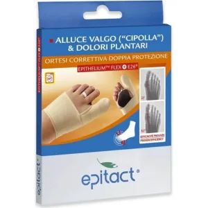 Epitact – orteză corectivă dublă de zi pentru hallux valgus (piciorul în formă de ceapă) și bătături la piciorul drept – mărimea S