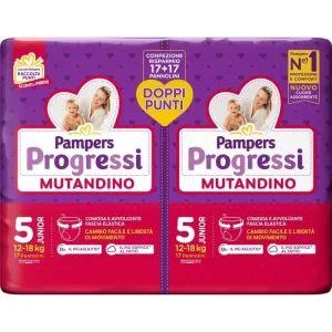 Pampers Progressi – 34 de scutece mărimea 5 junior (12-18 kg)
