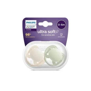 Succhietti Avent ultra soft – tetină din silicon, 0-6 luni, culori asortate