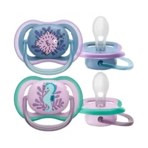 Avent suzete Ultra Air – 2 suzete ortodontice din silicon pentru vârsta de 6–18 luni