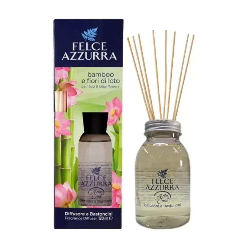 Ferigă albastră Bamboo și flori de lotus – difuzor cu bețișoare, 120 ml — preț și oferte