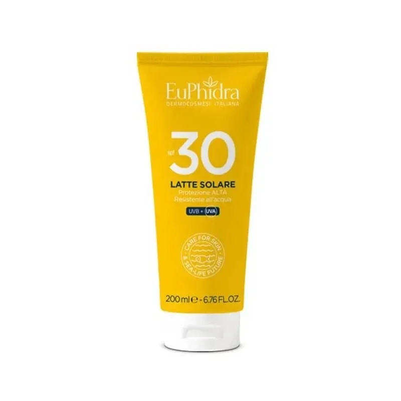Euphidra cremă solară SPF 30, lapte pentru față și corp, protecție ridicată, 200 ml — preț și oferte