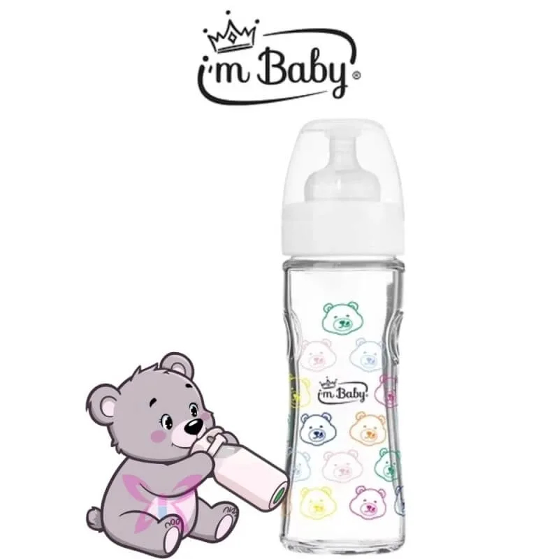 Sunt biberonul de lux „Baby Biberon” din sticlă, pentru copii de peste 6 luni, 300 ml, culori asortate — preț și oferte