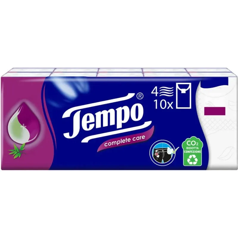 Tempo Complete Care – 10 pachete de șervețele cu aromă de balsam — preț și oferte
