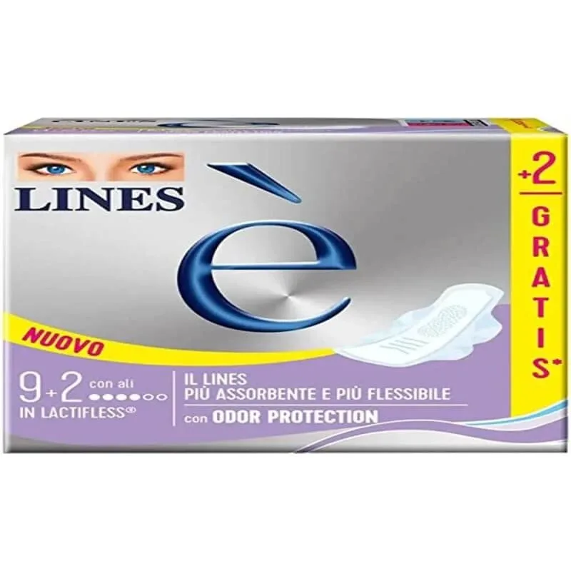 Lines este - 11 tampoane pentru flux normal, cu aripioare — preț și oferte