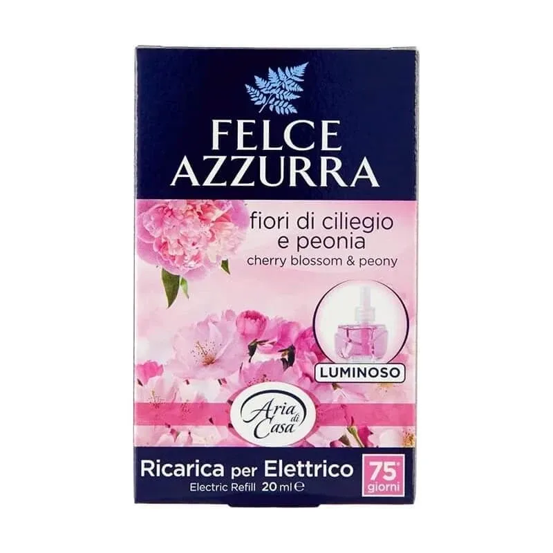 Felce Azzurra – Deodorant de cameră cu difuzor electric luminos, reîncărcabil, cu aromă de flori de cireș și bujor — preț și oferte