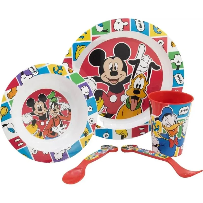 Set de veselă Stor, 5 piese, cu motive cu Mickey — preț și oferte