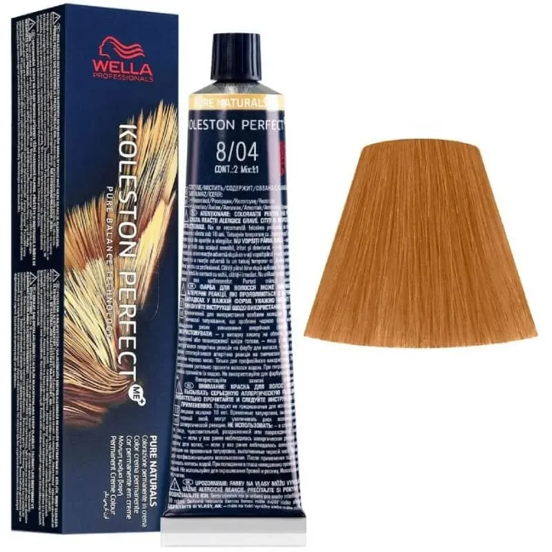 Wella Koleston perfect me+ - vopsea de păr nr. 8/04 blond deschis natural cu nuanțe arămii — preț și oferte